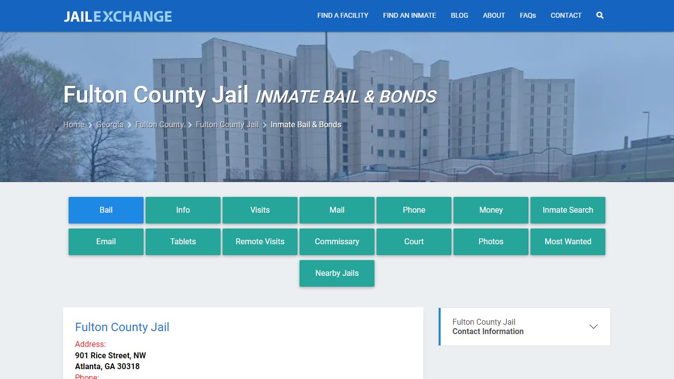 Bail & Bonds - Fulton County Jail, GA - Jail Exchange